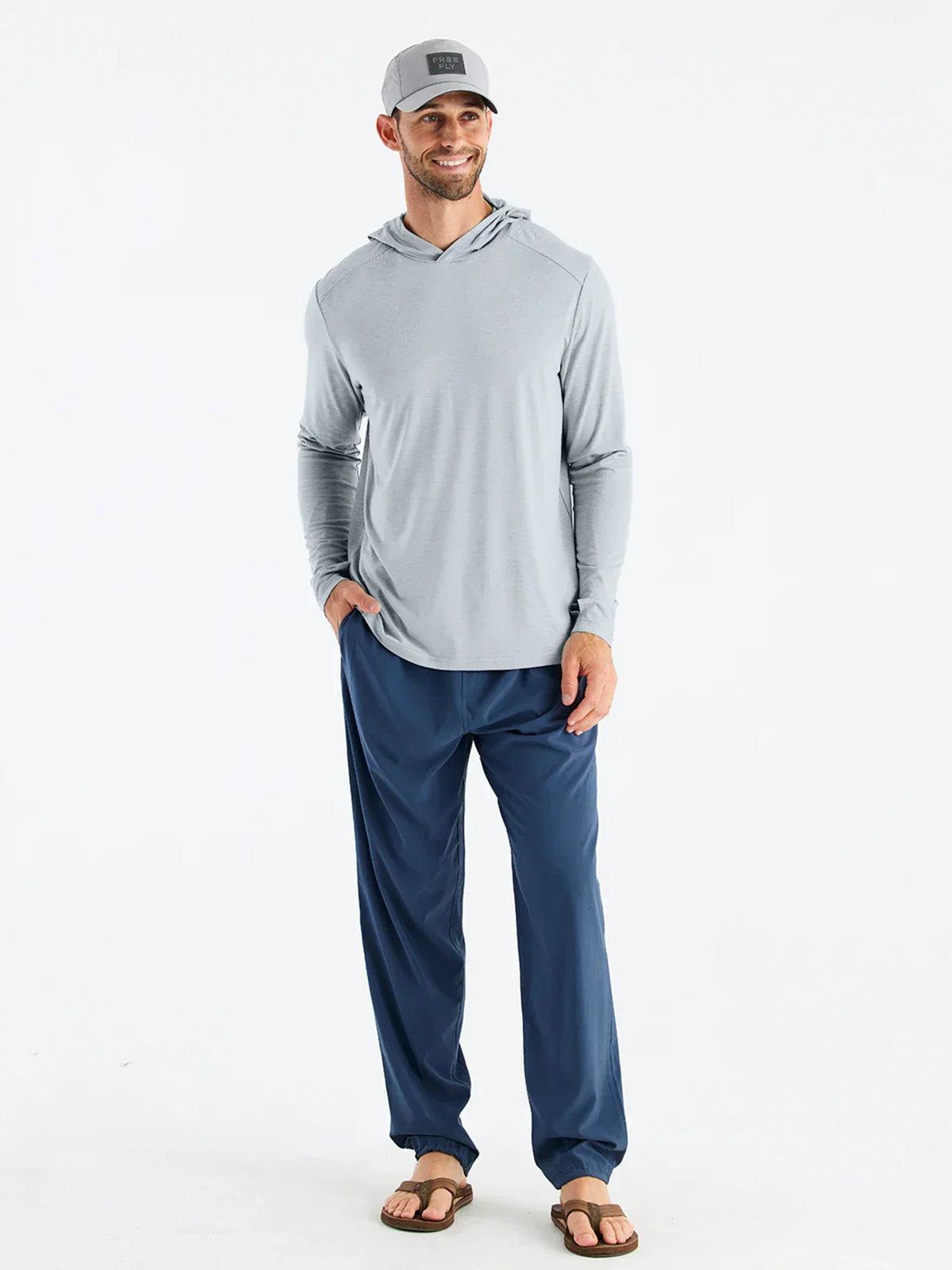 Men's Bamboo Shade Hoodie - Heather Aspen Grey