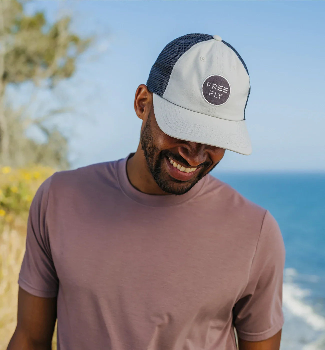 Low Pro Badge Trucker Hat - Harbor Grey